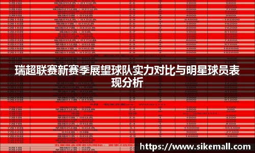 瑞超联赛新赛季展望球队实力对比与明星球员表现分析